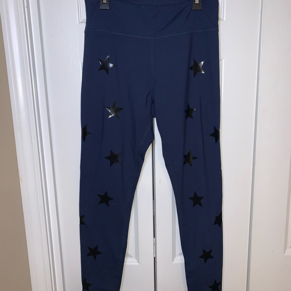 Navy Blue Leggings/ Stars/ Back Pocket